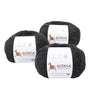 100% Alpaca Yarn Wool Set Of 3 Skeins Lace Weight