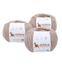 100% Alpaca Yarn Wool Set Of 3 Skeins Lace Weight