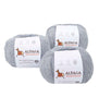 100% Alpaca Yarn Wool Set Of 3 Skeins Lace Weight