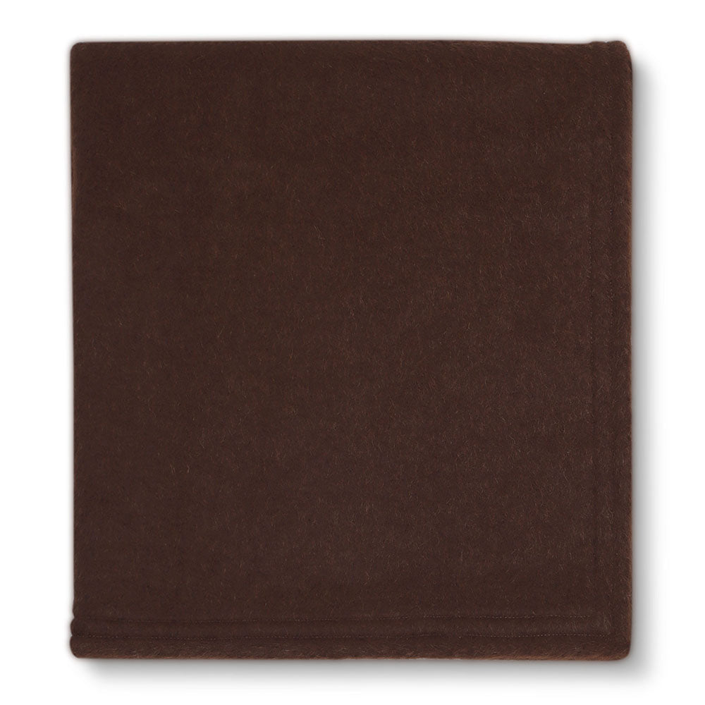 Espresso Brown 100% Alpaca Throw