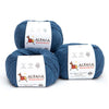 Blend Alpaca Yarn Wool Set Of 3 Skeins Worsted Weight