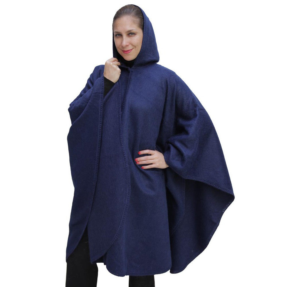 Handcrafted Alpaca Cape (Blue Wolf Pack II). Soft and warm with a deals hood.