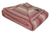 Woven Alpaca Wool Striped Bed Blanket Twin Size