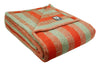 Woven Alpaca Wool Striped Bed Blanket Twin Size